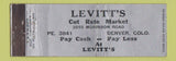 Matchbook Cover - Levitt's Cut Rate Market Denver Colorado WEAR Full Length