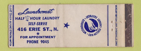 Matchbook Cover - Half Hour Laundry Laundromat WEAR