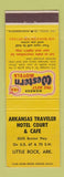 Matchbook Cover - Arkansas Traveler Hotel Court Cafe Little Rock AR Best Western
