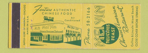 Matchbook Cover - Mei Yin Chinese Restaurant Miami Beach FL