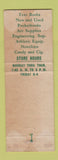 Matchbook Cover - Valley College Monarchs Van Nuys CA WEAR