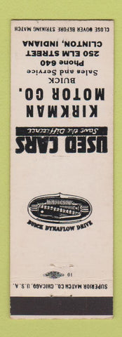 Matchbook Cover - Kirkwood Motors Buick Clinton IN