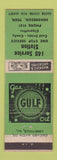Matchbook Cover - Gulf oil gas 145 Service Henderson TN
