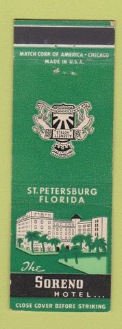 Matchbook Cover - Soreno Hotel St Petersburg FL