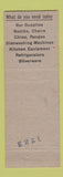 Matchbook Cover - Giese Hotel Restaurant Supply East Grand Forks MN