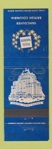 Matchbook Cover - Hotel Vancouver BC