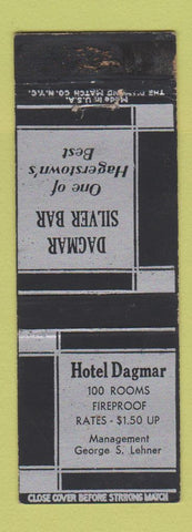 Matchbook Cover - Hotel Dagmar Hagerstown MD WEAR