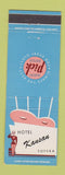 Matchbook Cover - Albert Pick Hotels Hotel Kansan Topeka KS