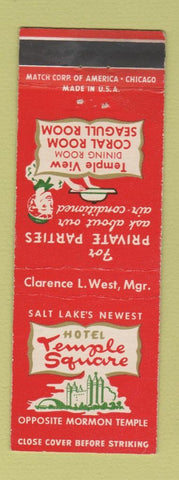 Matchbook Cover - Hotel Temple Square Salt Lake City UT
