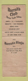 Matchbook Cover - Harrah's Club Casino Reno Lake Tahoe NV Girlie