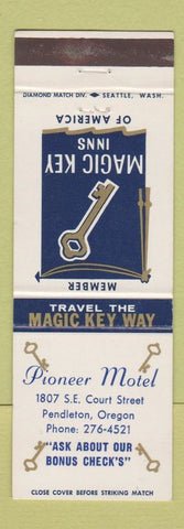 Matchbook Cover - Pioneer Motel Pendleton OR