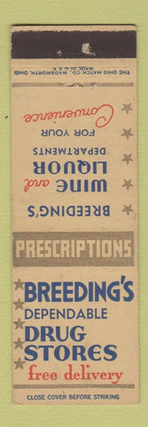 Matchbook Cover - Breeding's Drug Stores