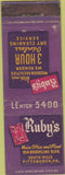 Matchbook Cover - Ruby's Dry Cleaning Pittsburg PA