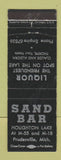 Matchbook Cover - Sand Bar Prudenville MI WEAR