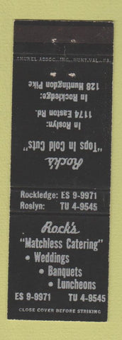 Matchbook Cover - Rock's Catering Rockledge Roslyn VA