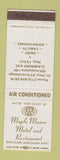 Matchbook Cover - Maple Manor Motel Restaurant Eau Clair WI
