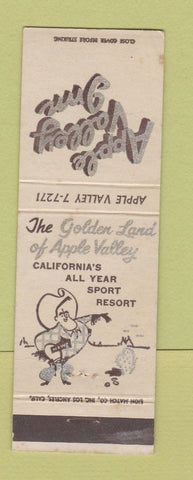 Matchbook Cover - Apple Valley Inn CA