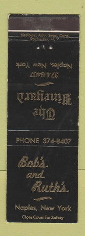 Matchbook Cover - Vineyard Bob's and Ruth's Naples NY
