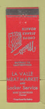 Matchbook Cover - La Valle Meat Market Locker WI