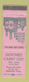 Matchbook Cover - Dutchies Carry Out Liquor Grocery Fredonia OH