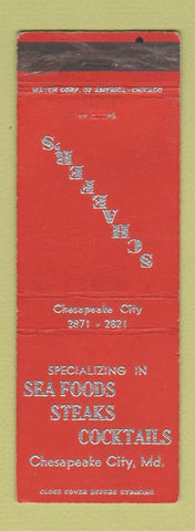 Matchbook Cover - Schaefers Restaurant Chesapeake City MD
