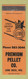 Matchbook Cover - Premium Pellet Lone Rock WI