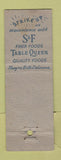 Matchbook Cover - Smart and Final Foods Table Queen WORN
