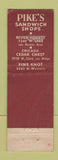 Matchbook Cover - Pike's Restaurant Chicago IL WEAR