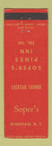Matchbook Cover - Soper's Pines Inn Windham NY