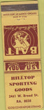 Matchbook Cover - Hilltop Sporting Goods