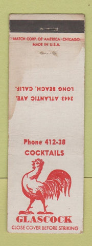 Matchbook Cover - Glascock Bar Long Beach CA STAINED