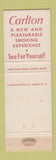 Matchbook Cover - Carlton Cigarettes