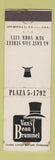 Matchbook Cover - Van's Beau Brummel New York City STAINED