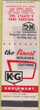 Matchbook Cover - KG Welding Cutting Cincinnati OH