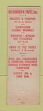 Matchbook Cover - Alexander Fritz Liquor Providence RI feature