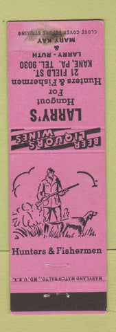 Matchbook Cover - Larry's Bar? Kane PA STAINED