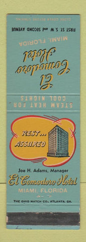 Matchbook Cover - El Comodoro Hotel Miami FL
