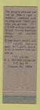 Matchbook Cover - Corona De Luxe Cigars Scranton PA HE Snyder DD Bean WEAR