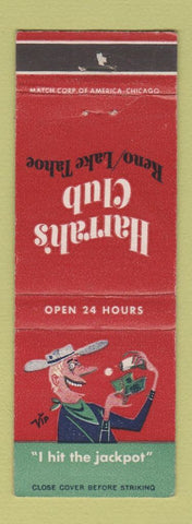 Matchbook Cover - Harrah's Club Casino Reno Lake Tahoe NV  cowboy