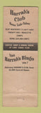 Matchbook Cover - Harrah's Club Casino Reno Lake Tahoe NV  cowboy
