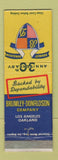 Matchbook Cover - Brumley Donaldson Los Angeles Oakland CA