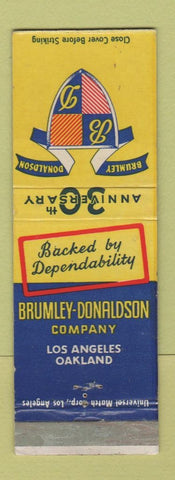 Matchbook Cover - Brumley Donaldson Los Angeles Oakland CA