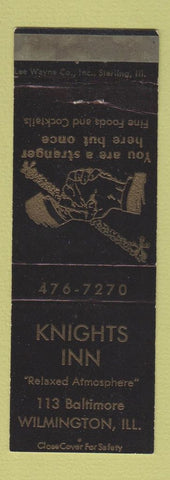 Matchbook Cover - Knights Inn Wilmington IL