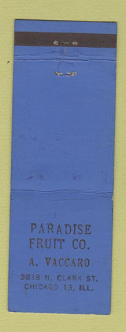 Matchbook Cover - Paradise Fruit Chicago IL