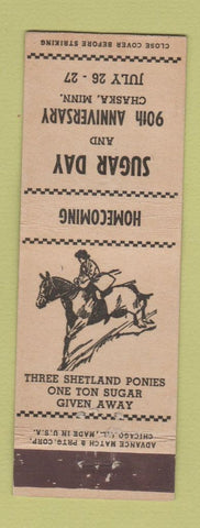 Matchbook Cover - Sugar Day Chaska MN Shetland Ponies ADVANCE
