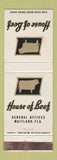 Matchbook Cover - House of Beef Maitland FL