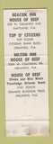 Matchbook Cover - House of Beef Maitland FL