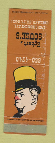 Matchbook Cover - Egbert Souse's Oakland CA WEAR