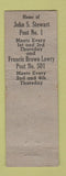 Matchbook Cover - VFW Denver Colorado WEAR