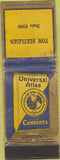 Matchbook Cover - Atlas Cements Tom Bertlesen WORN
